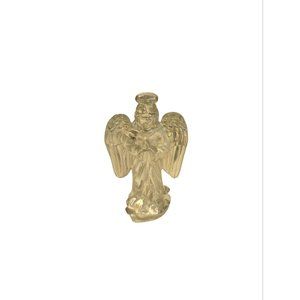 Iridescent Clear Glass Angel Statue with Halo 6"